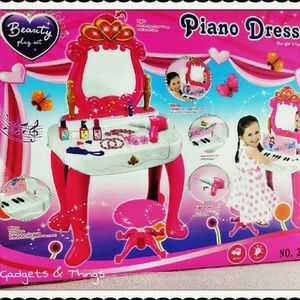 Pink Princess piano dresser vanity set